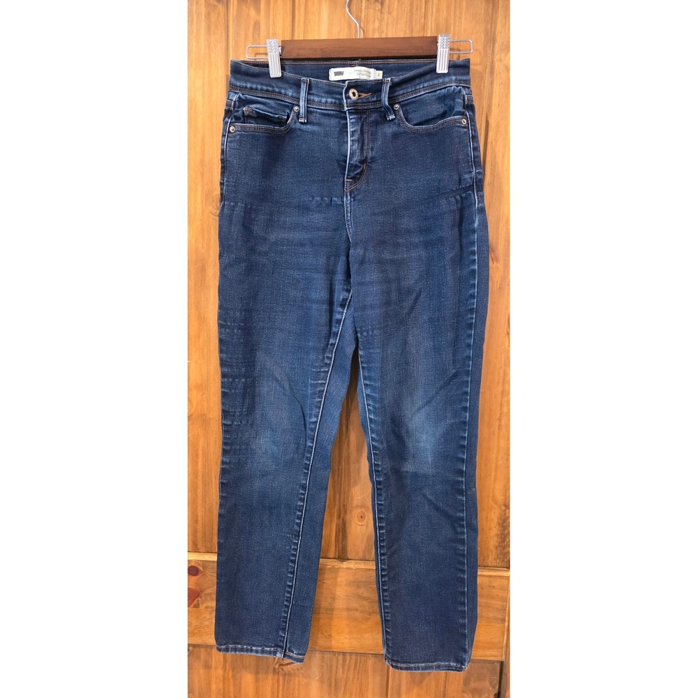 Levi's 512 Perfectly Slimming Jeans Women 6 Blue Excellent Skinny Leg Denim